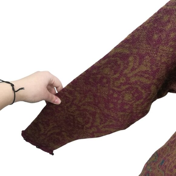 Vintage Express Beaded Embroidered Fringe V-Neck Sweater Size XS Tunic Boho - Picture 3 of 11